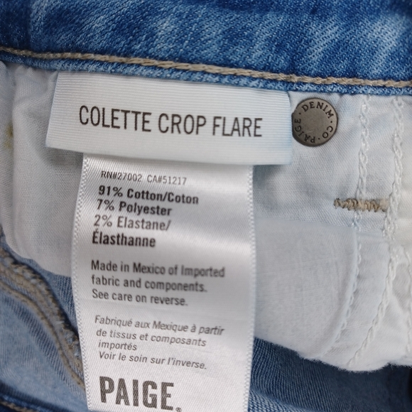Paige Collette crop flare raw hem jeans - Picture 14 of 14